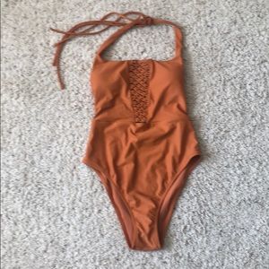 American Eagle One Piece Burnt Orange Swimsuit